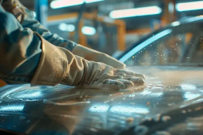 como lijar la masilla plastica en un auto