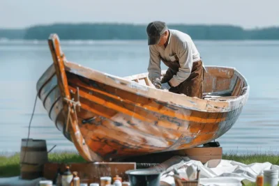 como pintar un barco de madera