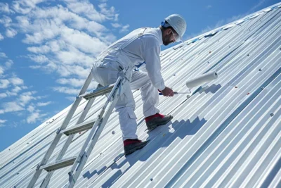 como pintar un techo de zinc con rodillo