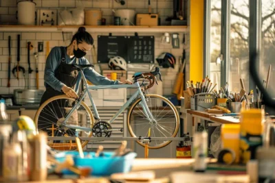 como pintar una bicicleta con brocha